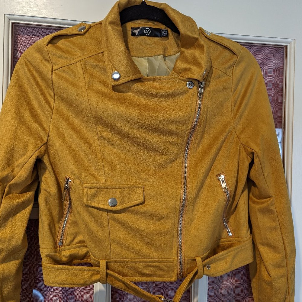 Missguided Belted Fabric Motorcycle Jacket